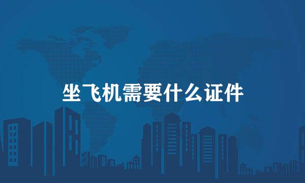 坐飞机需要什么证件