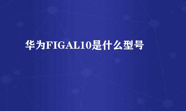 华为FIGAL10是什么型号