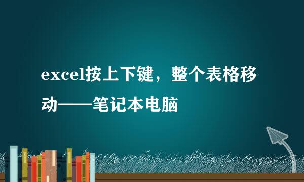 excel按上下键，整个表格移动——笔记本电脑