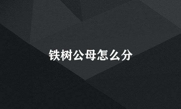 铁树公母怎么分