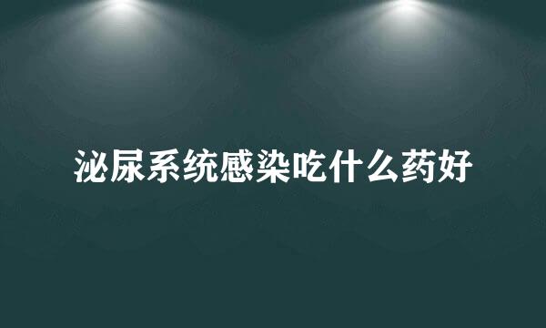 泌尿系统感染吃什么药好