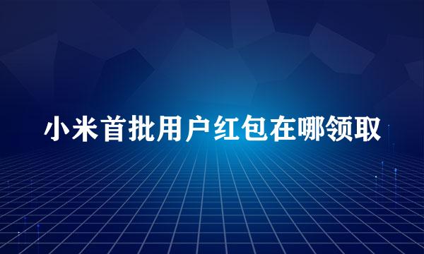 小米首批用户红包在哪领取
