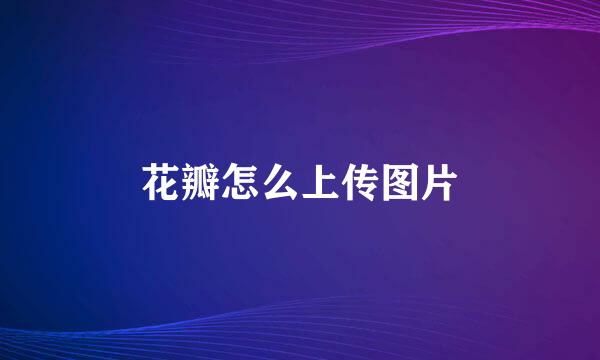 花瓣怎么上传图片