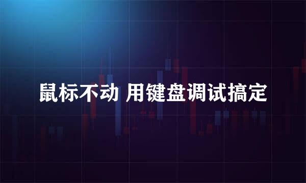 鼠标不动 用键盘调试搞定