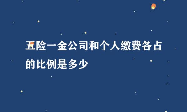 五险一金公司和个人缴费各占的比例是多少