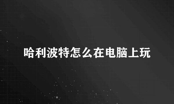 哈利波特怎么在电脑上玩