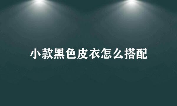 小款黑色皮衣怎么搭配