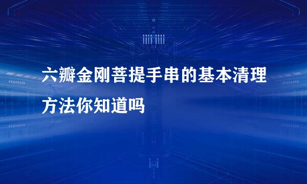 六瓣金刚菩提手串的基本清理方法你知道吗