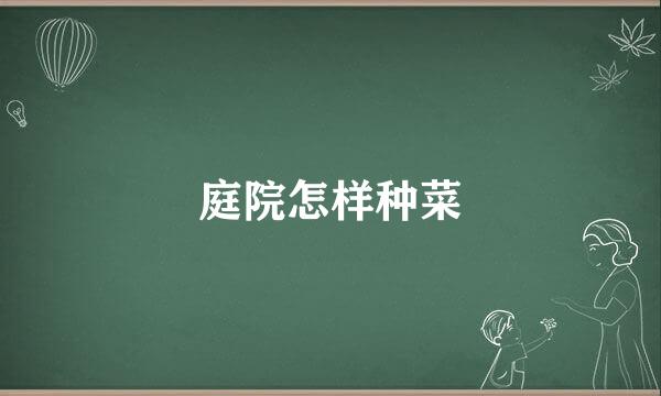 庭院怎样种菜