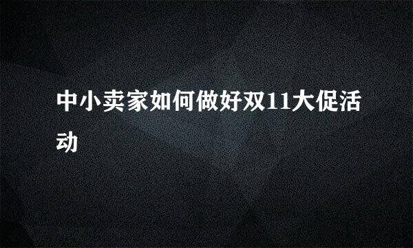 中小卖家如何做好双11大促活动