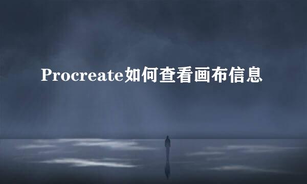 Procreate如何查看画布信息