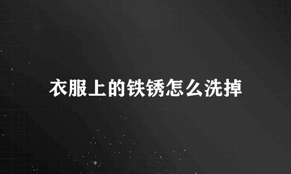 衣服上的铁锈怎么洗掉