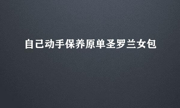 自己动手保养原单圣罗兰女包
