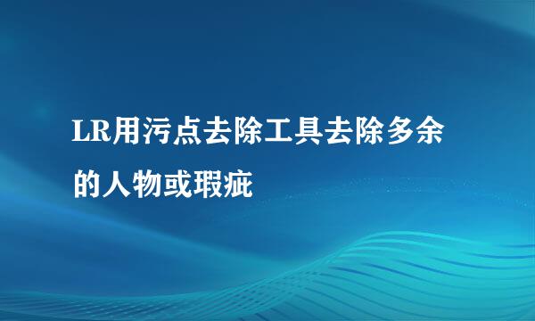 LR用污点去除工具去除多余的人物或瑕疵