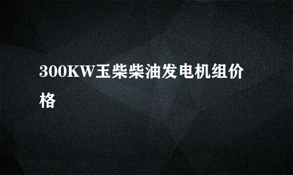 300KW玉柴柴油发电机组价格