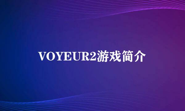 VOYEUR2游戏简介