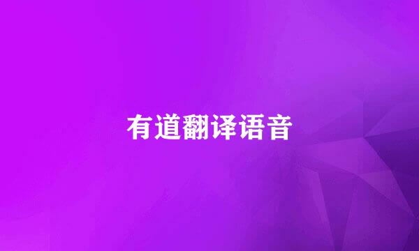 有道翻译语音