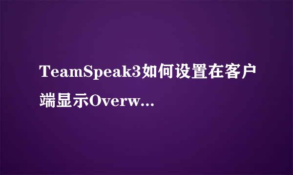 TeamSpeak3如何设置在客户端显示Overwolf图标