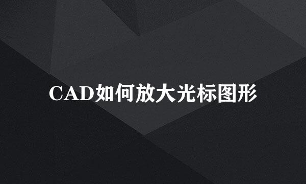CAD如何放大光标图形