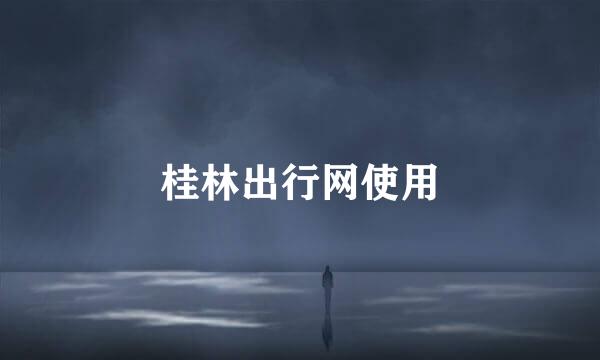 桂林出行网使用