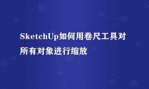 SketchUp如何用卷尺工具对所有对象进行缩放