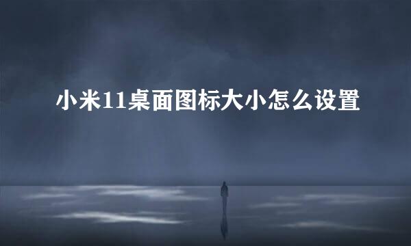 小米11桌面图标大小怎么设置