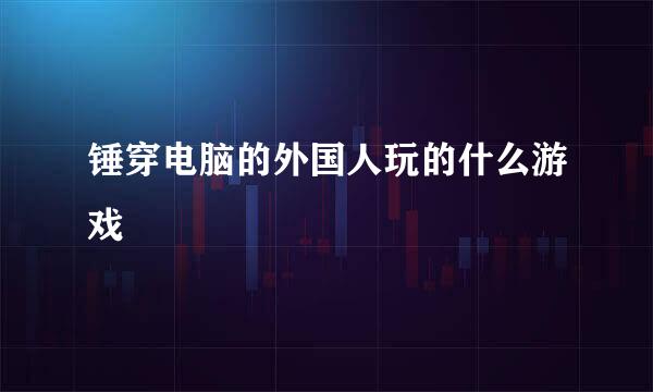 锤穿电脑的外国人玩的什么游戏