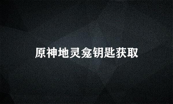 原神地灵龛钥匙获取