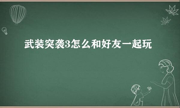 武装突袭3怎么和好友一起玩