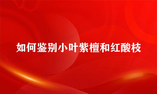 如何鉴别小叶紫檀和红酸枝