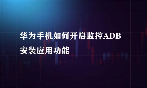 华为手机如何开启监控ADB安装应用功能