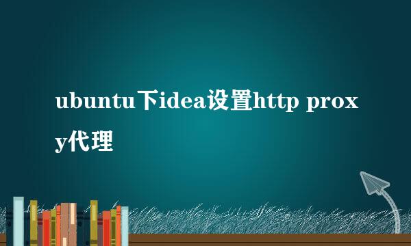 ubuntu下idea设置http proxy代理