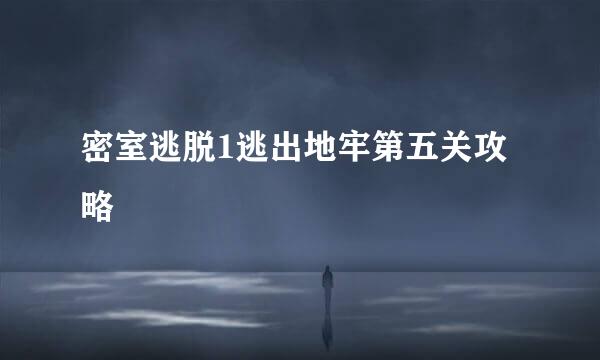 密室逃脱1逃出地牢第五关攻略