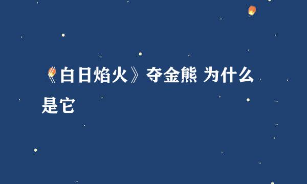 《白日焰火》夺金熊 为什么是它