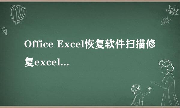 Office Excel恢复软件扫描修复excel文件设置