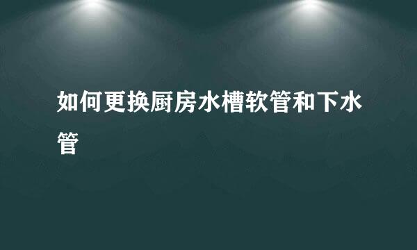 如何更换厨房水槽软管和下水管