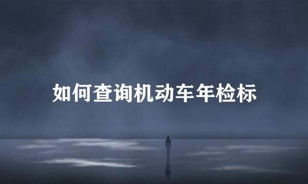 如何查询机动车年检标