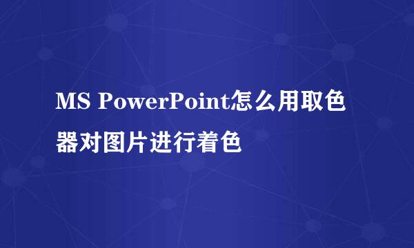 MS PowerPoint怎么用取色器对图片进行着色
