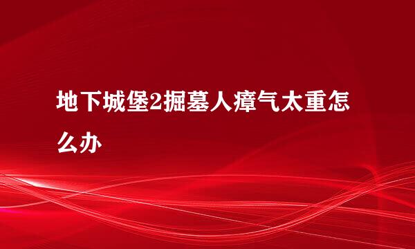 地下城堡2掘墓人瘴气太重怎么办