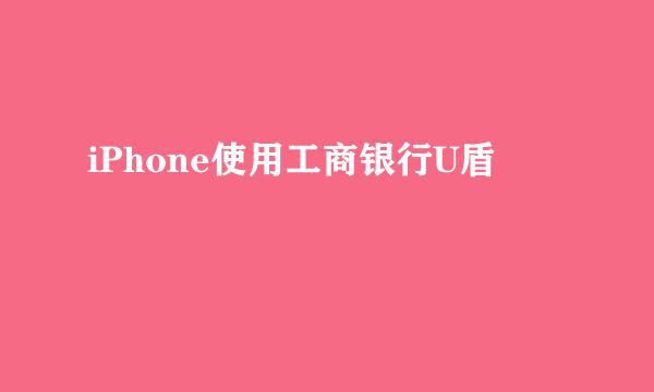 iPhone使用工商银行U盾