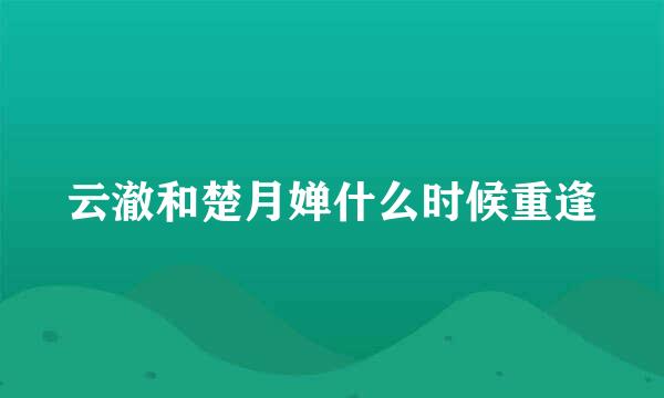 云澈和楚月婵什么时候重逢