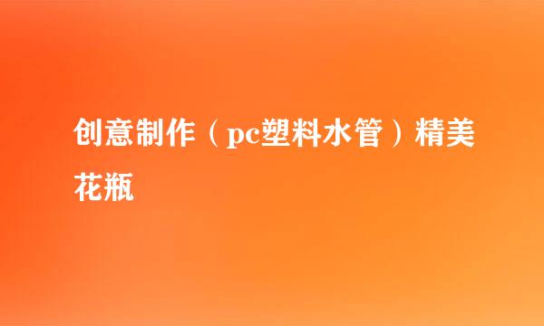 创意制作（pc塑料水管）精美花瓶