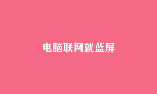 电脑联网就蓝屏