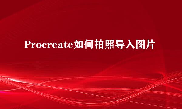 Procreate如何拍照导入图片