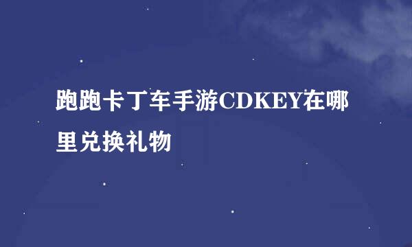 跑跑卡丁车手游CDKEY在哪里兑换礼物