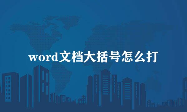 word文档大括号怎么打