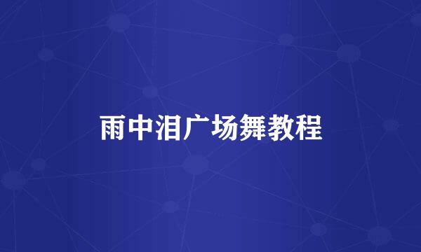 雨中泪广场舞教程