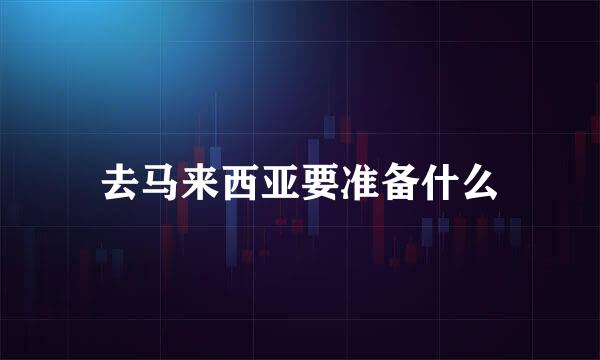 去马来西亚要准备什么