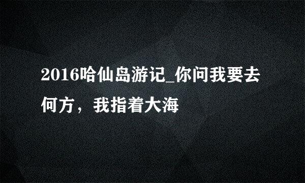 2016哈仙岛游记_你问我要去何方，我指着大海