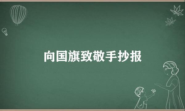 向国旗致敬手抄报